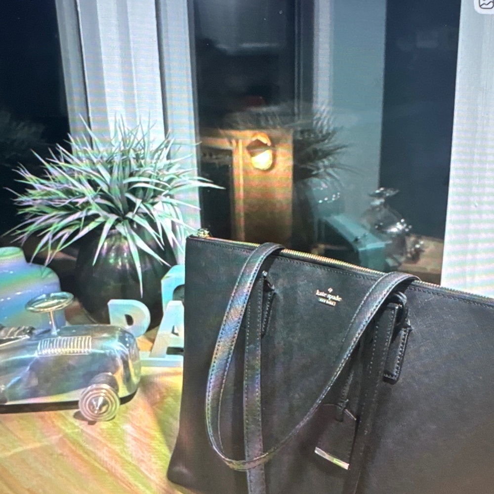 Kate Spade Black Tote with Gold Accents